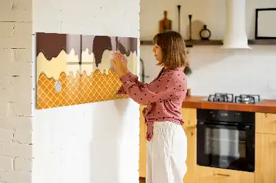 Magnetisk glastavla med penna