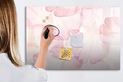 Magnetisk skrivtavla med penna akvarellkronblad