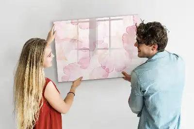 Magnetisk skrivtavla med penna akvarellkronblad