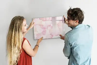 Magnetisk skrivtavla med penna akvarellkronblad