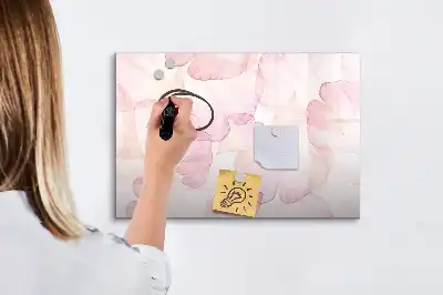Magnetisk skrivtavla med penna akvarellkronblad