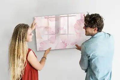 Magnetisk skrivtavla med penna akvarellkronblad