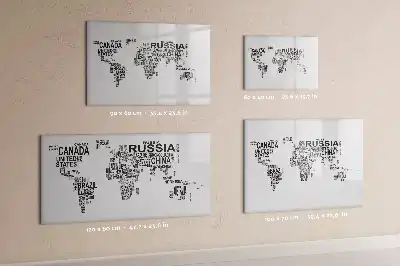 Magnetisk tavla med penna kontinenter av bokstäver
