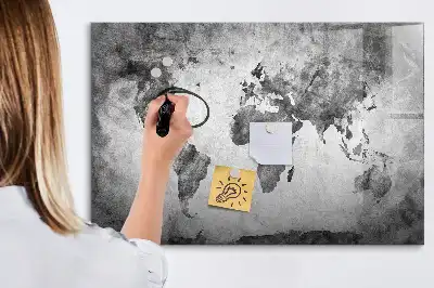 Magnetisk rittavla med världskartsmotiv