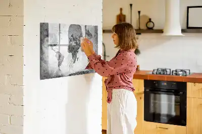 Magnetisk rittavla med världskartsmotiv