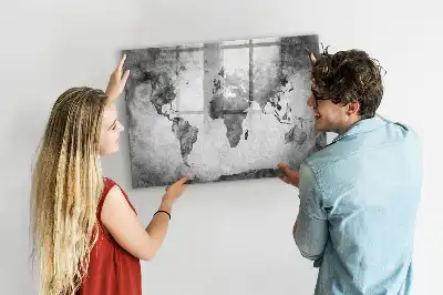 Magnetisk rittavla med världskartsmotiv