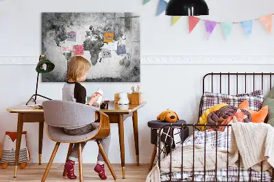 Magnetisk rittavla med världskartsmotiv