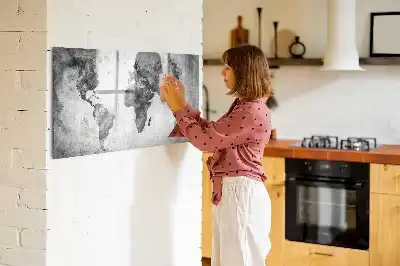 Magnetisk rittavla med världskartsmotiv