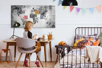 Magnetisk rittavla med världskartsmotiv