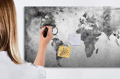 Magnetisk rittavla med världskartsmotiv