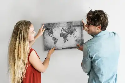 Magnetisk rittavla med världskartsmotiv