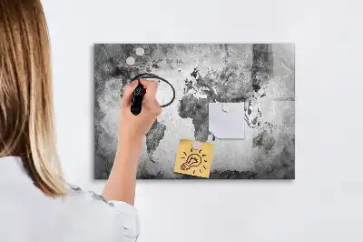 Magnetisk rittavla med världskartsmotiv