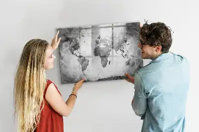 Magnetisk rittavla med världskartsmotiv