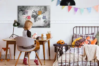 Magnetisk rittavla med världskartsmotiv