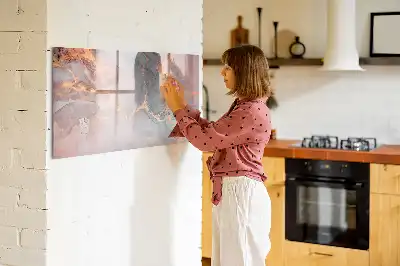 Magnetisk rittavla med marmormönster