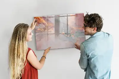 Magnetisk rittavla med marmormönster