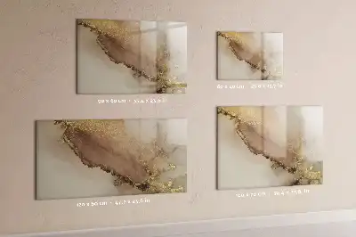 Magnetisk tavla med penna i marmormönstrat utförande i guld