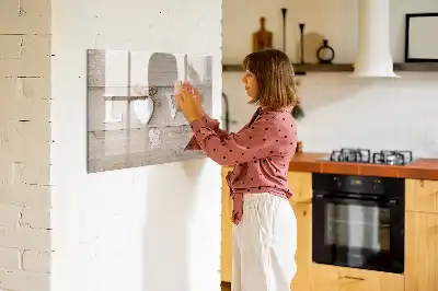 Magnetisk tavla med penna med kärlekstext