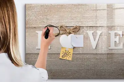 Magnetisk tavla med penna med kärlekstext