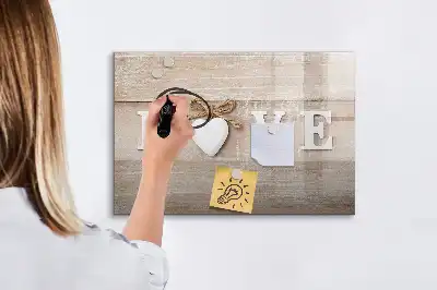 Magnetisk tavla med penna med kärlekstext