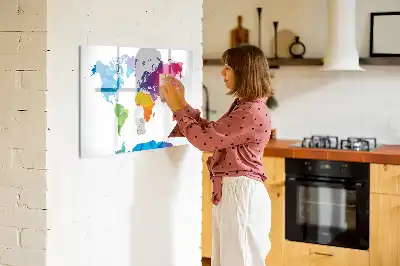 Magnetisk rittavla abstrakt världskarta