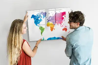 Magnetisk rittavla abstrakt världskarta