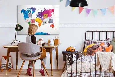 Magnetisk rittavla abstrakt världskarta