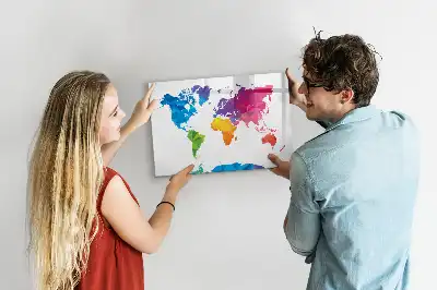 Magnetisk rittavla abstrakt världskarta