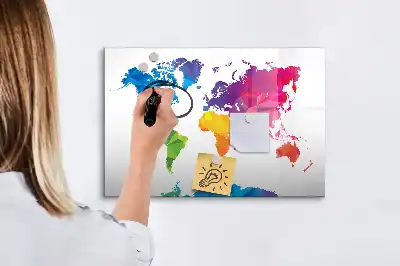 Magnetisk rittavla abstrakt världskarta