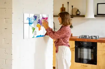 Magnetisk rittavla abstrakt världskarta