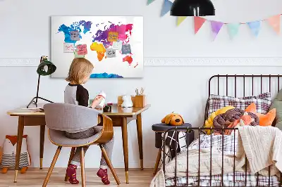 Magnetisk rittavla abstrakt världskarta