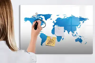 Magnetisk rittavla med världskarta