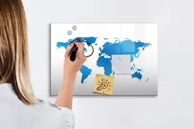 Magnetisk rittavla med världskarta