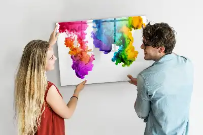 Magnetisk tavla med penna färgregnbåge