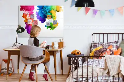 Magnetisk tavla med penna färgregnbåge