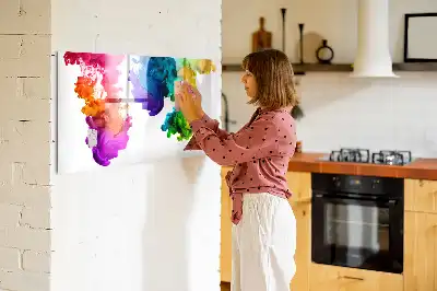 Magnetisk tavla med penna färgregnbåge