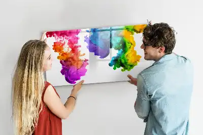 Magnetisk tavla med penna färgregnbåge
