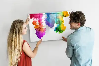 Magnetisk tavla med penna färgregnbåge