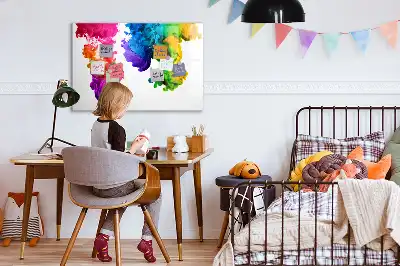 Magnetisk tavla med penna färgregnbåge