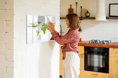 Akvarellvärldskarta magnetisk tavla med penna