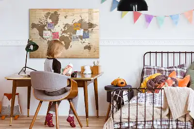 Magnetisk rittavla med motiv av en världskarta