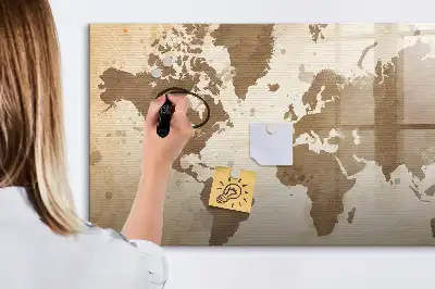 Magnetisk rittavla med motiv av en världskarta