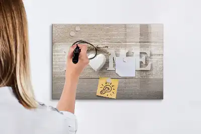 Magnetisk tavla med penna hem text