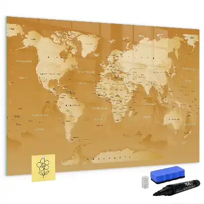 Världskarta magnetisk med penna