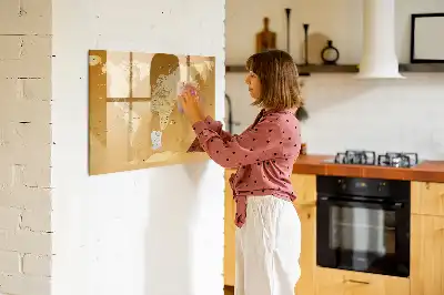Världskarta magnetisk med penna