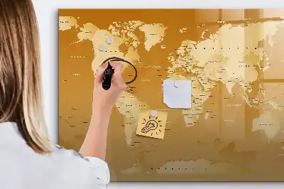 Världskarta magnetisk med penna