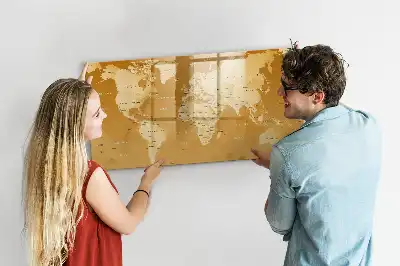 Världskarta magnetisk med penna