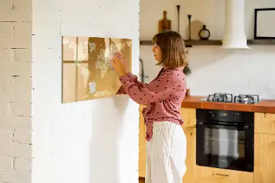 Världskarta magnetisk med penna