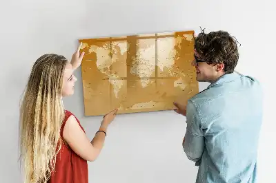 Världskarta magnetisk med penna