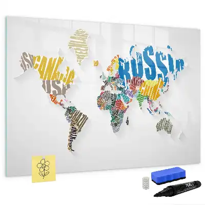 Magnetisk rittavla världskarta